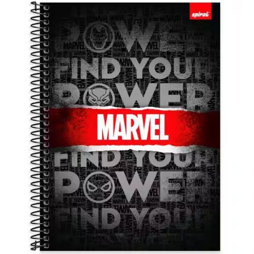 Caderno Univ Capa Dura 1 Materia Marvel Red Brick 80f Foroni