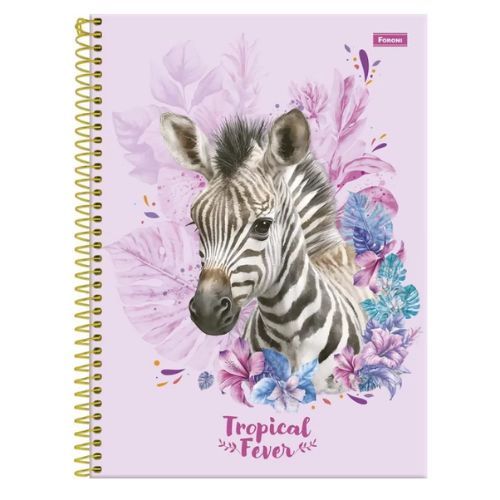 Caderno Univ Capa Dura 1 Materia Tropical Fever 96f Foroni