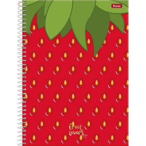 Caderno Univ Capa Dura 10 Materias Fruit Lovers 200f Foroni