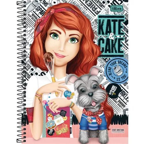 Caderno Univ Cd 1 Materia Kate Cake 80F Tilibra