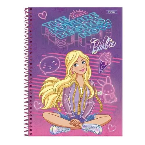 Caderno Univ Capa Dura 1 Materia Barbie Plus Mi Foroni