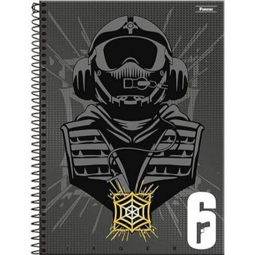 Caderno Univ Capa Dura 1 Materia Game Ubisoft 200f Foroni