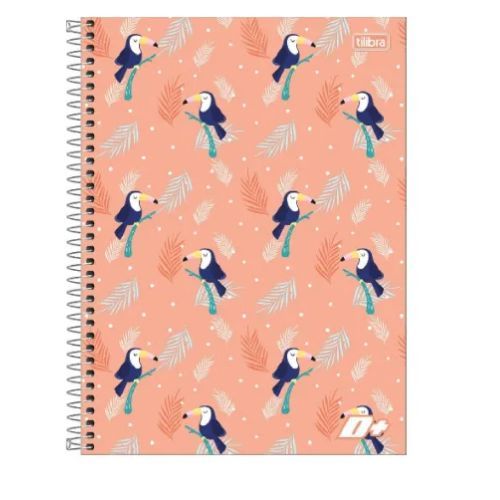 Caderno Univ Capa Dura 12 Materias Academie Past 240f Tilibra
