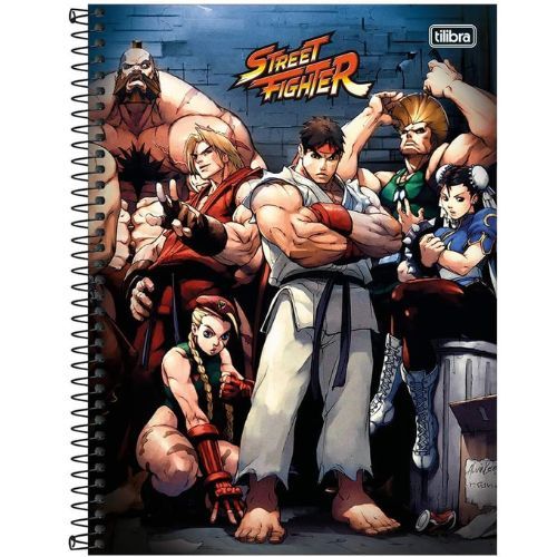 Caderno Univ Capa Dura 10 Materias Street Fighter 160f Tilibra