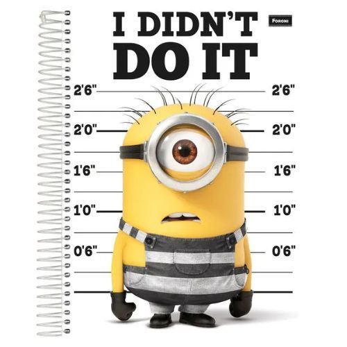 Caderno Univ Capa Dura 10 Materias Meu Malvado Favorito 3 Foroni