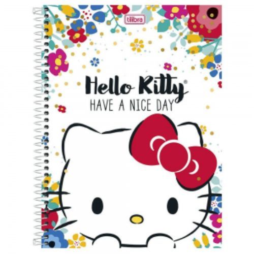Caderno Univ Capa Dura10 Materias Luxo Hello Kitty Tilibra