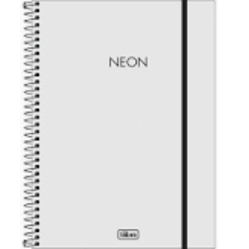 Caderno Univ Cpp 1 Materia Neon Branco 80f Tilibra