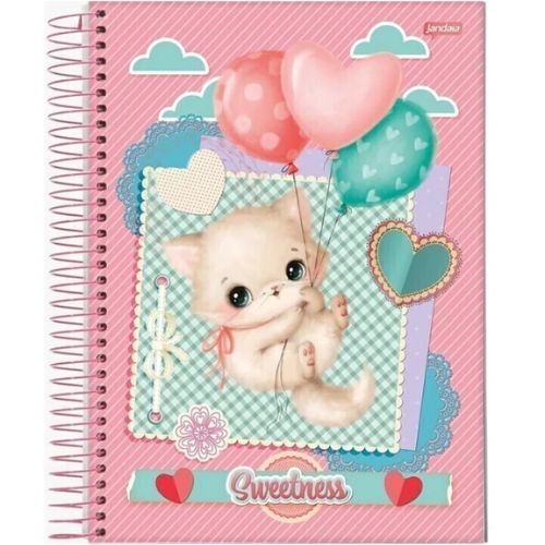 Caderno Univ Capa Dura 10 Materias Sweetness Jandaia