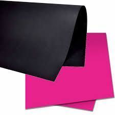 Cartolina Dupla Face 180G Estampada Preta Rosa Papershop