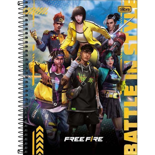 Caderno Univ Capa Dura 10 Materias Free Fire 160f Tilibra