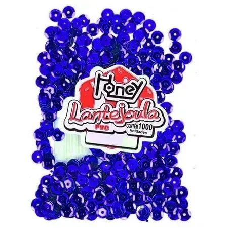 Lantejoula CB 6 Azul Royal Pacote 1000 Unidades Honey