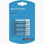 Pilha Recarregaveis com 4 Unidades Aa 2500mah Multilaser