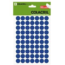 Etiqueta 5021az Redonda  13mm Azul  70 Etiquetas 12fls Colacril