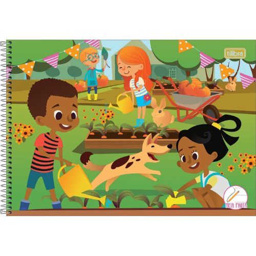 Caderno Esp Cd Meia Pauta Sapeca Feminino 40 Folhas Tilibra