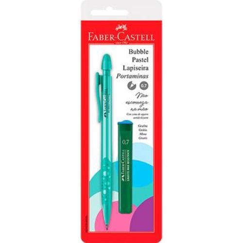 Lapiseira Bubble Pastel Verde-Agua 0.7mm + Grafite Faber Castell