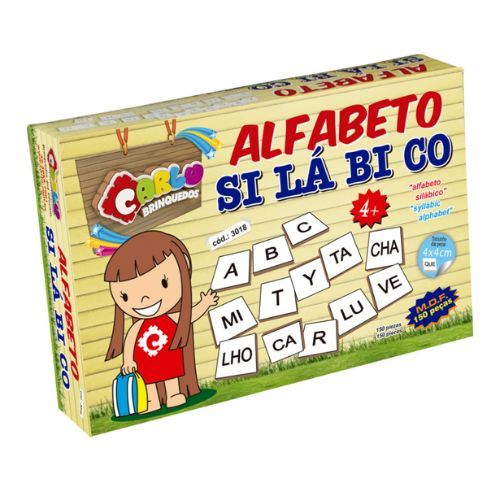Alfabeto Silabico 150 Pcs Mdf Caixa Papel Carlu