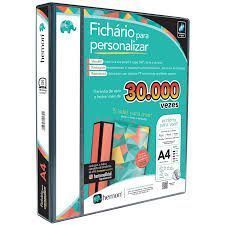 Fichario para Personalizar A4 Preto com Visor Tranparente Hemon