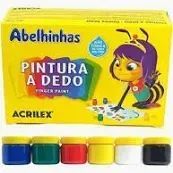 Pintura A Dedo com 6 Cores 15ml Acrilex