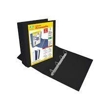 Fichario Personnalite 6 Cm A4 Preto com Visor Tranparente Hemon