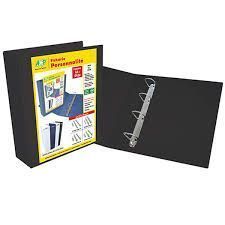 Fichario Personnalite 4cm A4 Preto com Visor Tranparente Hemon