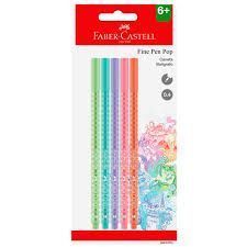 Caneta Fine Pen Pop 0.4 Cartela com 5 Unidades Faber Castell