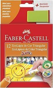 Ecolapis De Cor Jumbo Triangular com Apt 12 Cores Faber Castell