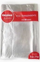 Saco Transparente Sem Aba 20x29cm Pacote com 100 Hemon