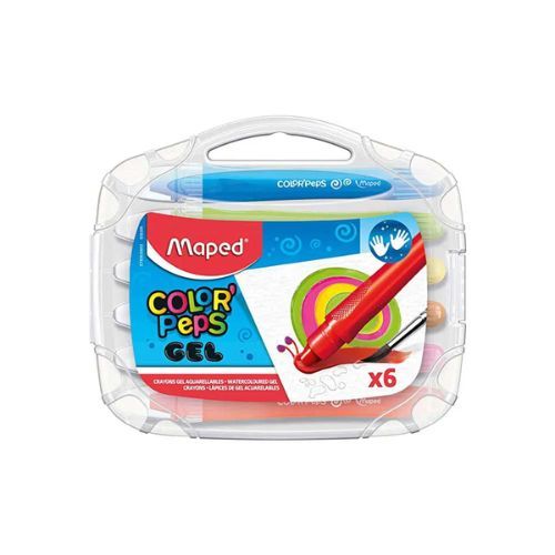 Giz De Cera Color Peps Gel 6 Cores Maped