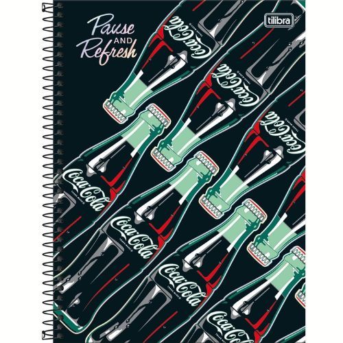 Caderno Universitario Connect 10 Materias Coca Cola 160 Folhas Tilibra