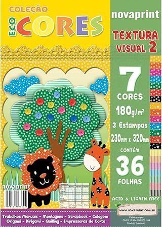 Bloco Ecocores Textura Visual 2 7 Cores 180g A4 36F Ridet