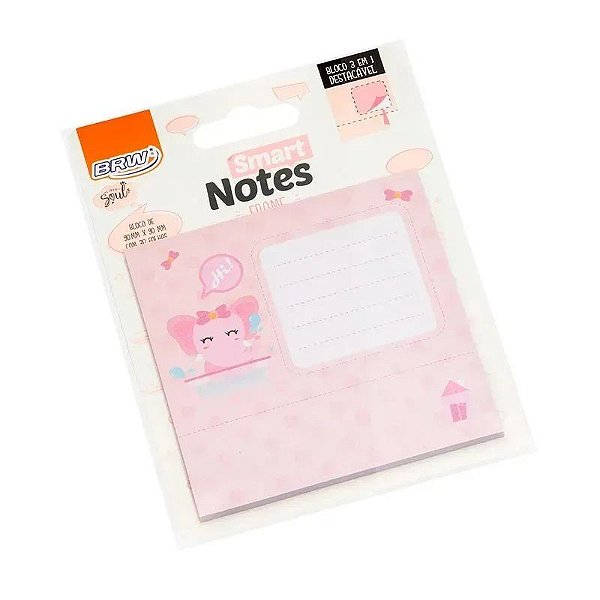 Bloco De Recado Autoadesivo Smart Notes Cachorro 3 Em 1 30 Fls Brw