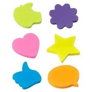 Bloco Smart Notes Auto Adesivo 45x45MM Colorido Neon 50FLS Pote com 48 Blocos