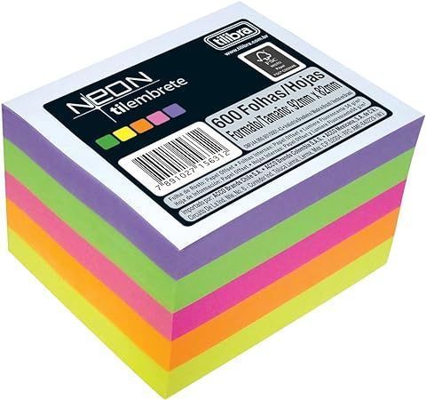 Bloco Tilembrete Neon 92x82MM 600FLS Tilibra