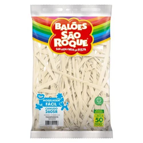 Balao Canudo Liso Azul Turquesa com 50 Unidades Sao Roque