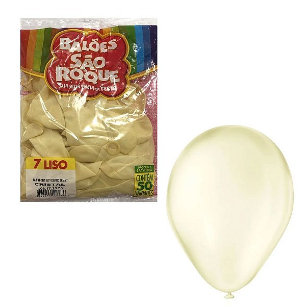 Balao Imperial 7 Cristal com 50 Unidades Sao Roque