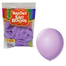 Balao Imperial 7 Lilas Baby Soft com 50 Unidades Sao Roque