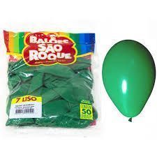 Balao Imperial 7 Verde Bandeira com 50 Unidades Sao Roque