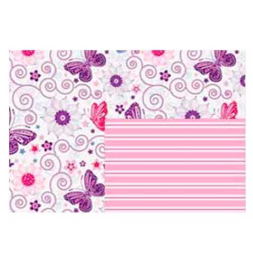 Cartolina Dupla Face Decorada 120G Butterfly Arabesco Papershop