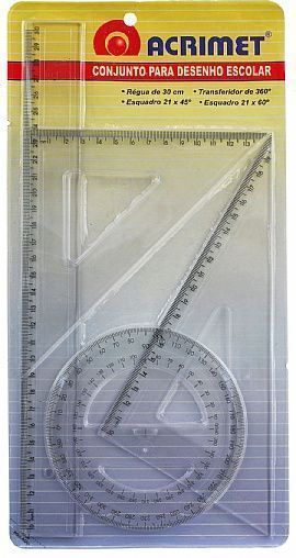 Conjunto Desenho Escolar Resistente Acrimet 562