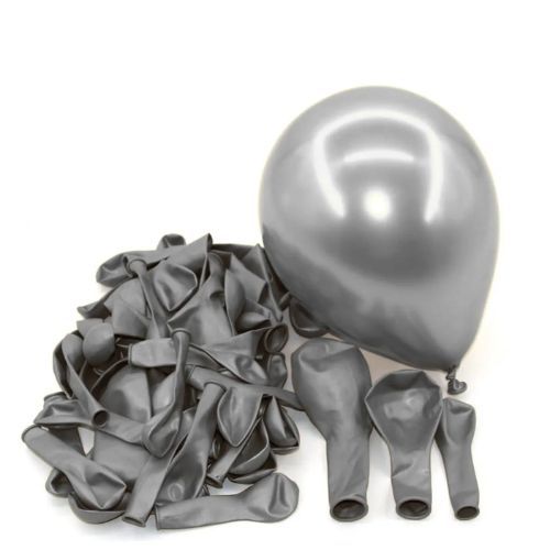 Balao Imperial 9 Cintilante Prata com 50 Unidades Sao Roque