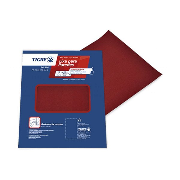Folha De Lixa Massa Madeira P120 Tigre