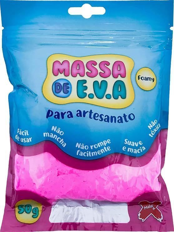 Massa de Eva Para Artesanato 5 Cores 50G Make +