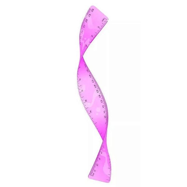 Regua Flexivel 30cm Cores - BRW