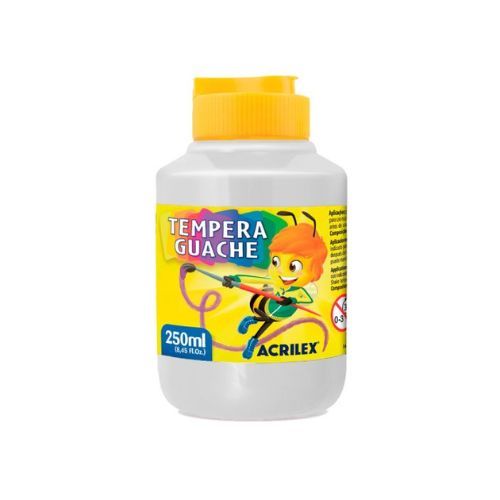 Tinta Guache 250ml Branco cod 519 Acrilex