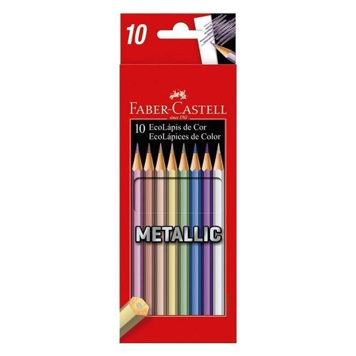 Ecolapis de Cor Metallic 10 Cores Faber Castell