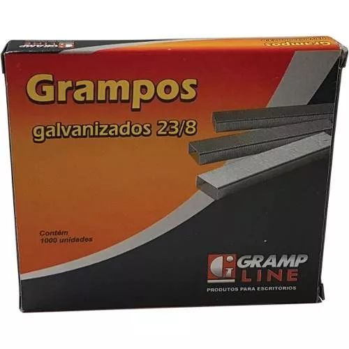 Grampos Galvanizados 23/8 Caixa com 1000 Gramp Line
