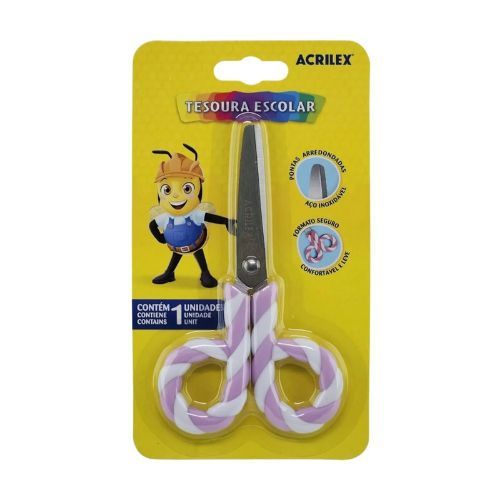 Tesoura Escolar Pirulito Acrilex