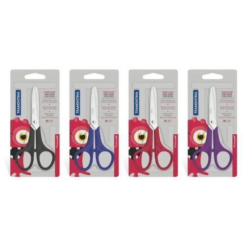 Tesoura Escolar Inox 5 Monstercort Tramontina