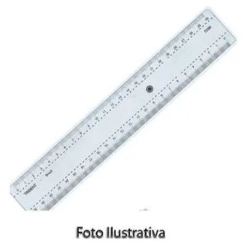 Regua Plastica 30Cm Master