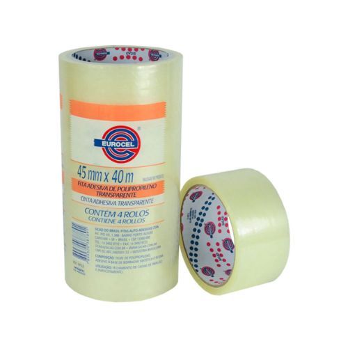 Fita Adesiva Transparente 45MMX40M Eurocel